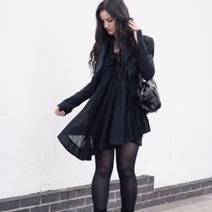 All Saints Black Asymmetrical Dress